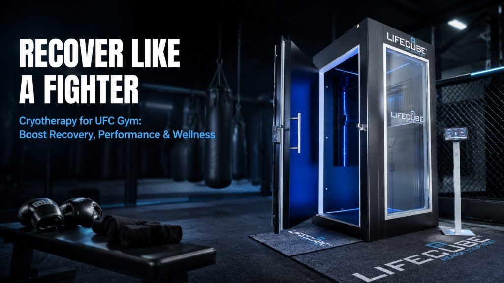 LifeCube cryotherapy chamber for uf gym for athlete recovery